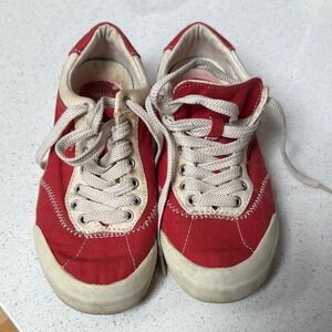 Red Canvas women's Shoes